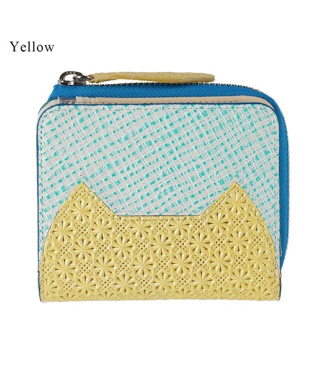 tsumori chisato CARRY スプリングねこパズル 2つ折り財布 イエロー