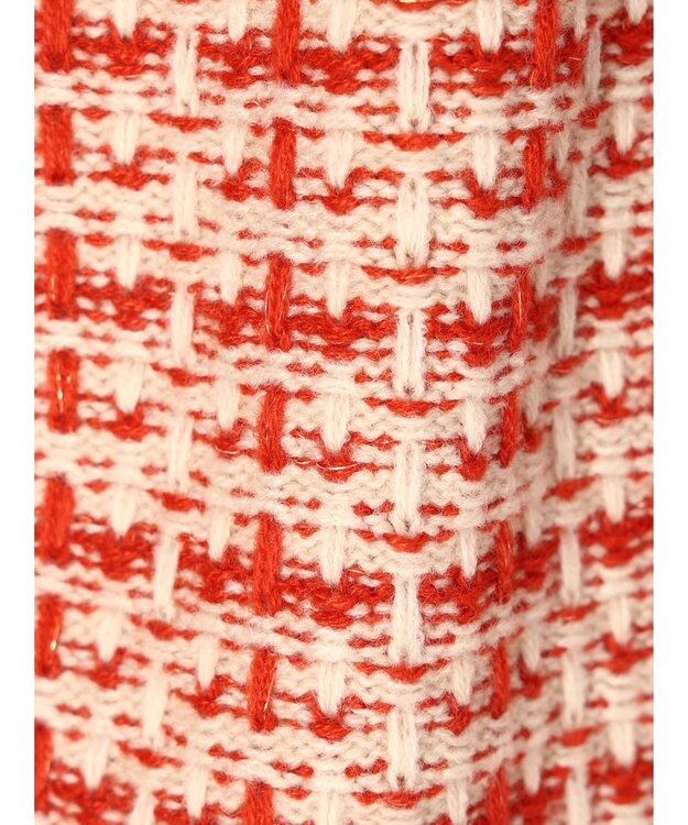 Green Parks ・ｆｕｒｒｙ　ｒａｔｅ　ツィードラメニットスカート Orange