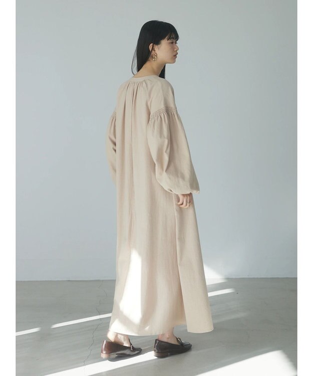 Green Parks ａ．袖ギャザーボリュームワンピース Beige