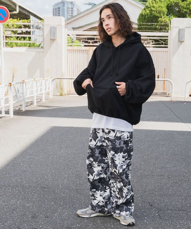 WEGO 【ユニセックス着用ITEM/SMLサイズ展開】ワイドカーゴパンツ 柄1