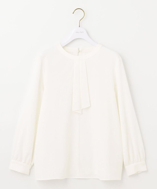 ANY SIS 【洗える】ボウタイ ブラウス オフホワイト