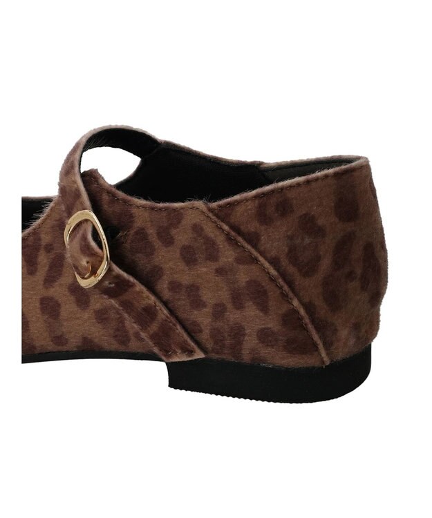 Green Parks ＲＵＰＩＳ．スクエアメリージェーンフラットパンプスII Leopard