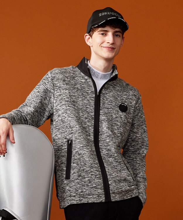 23区GOLF 【MEN】【吸水速乾・UVケア】ハイブリット パーカー ライトグレー系