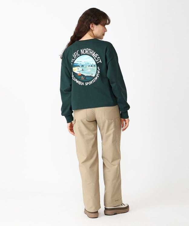 Columbia Columbia/ ウィメンズレイクトゥーアベニューロングスリーブクロップドTシャツ /コロンビア Dark Forest