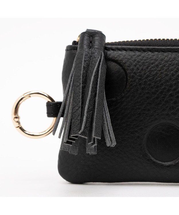 UNBILLION ペルケ perche / ドット型押し・ジャバラカマルチケース ブラック