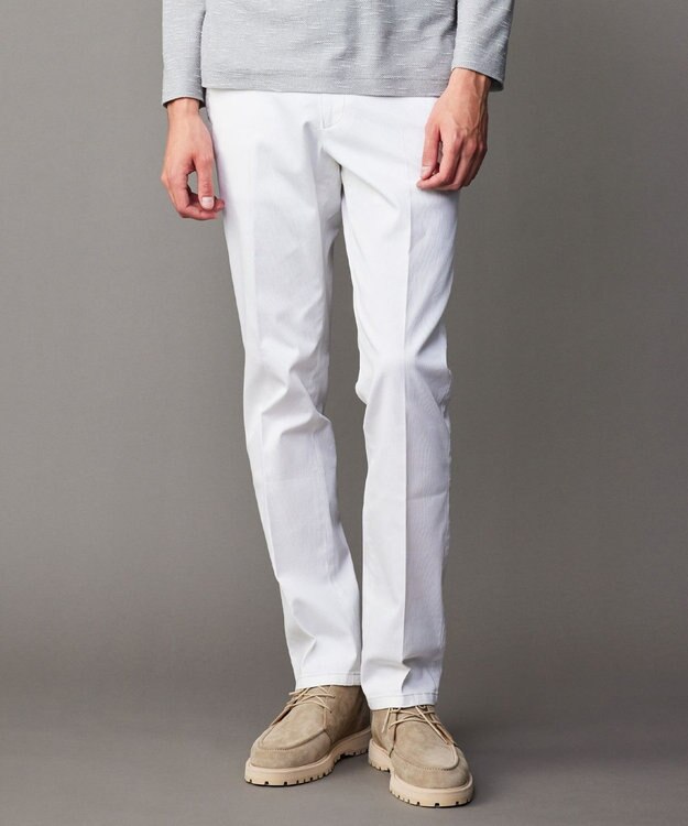 JOSEPH ABBOUD 【キングサイズ・ウエストも伸びる！・新色追加】オーガニックストレッチパンツ ホワイト系