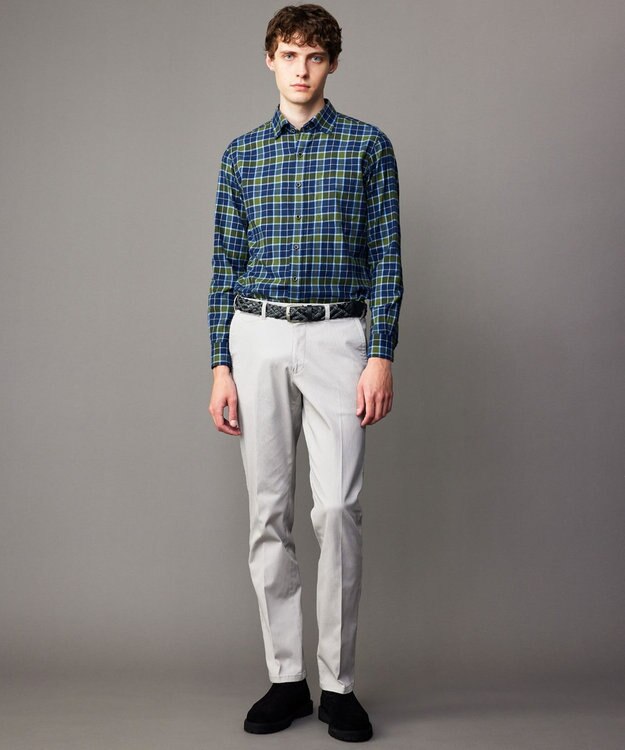 JOSEPH ABBOUD 【キングサイズ・ウエストも伸びる！・新色追加】オーガニックストレッチパンツ ライトグレー系