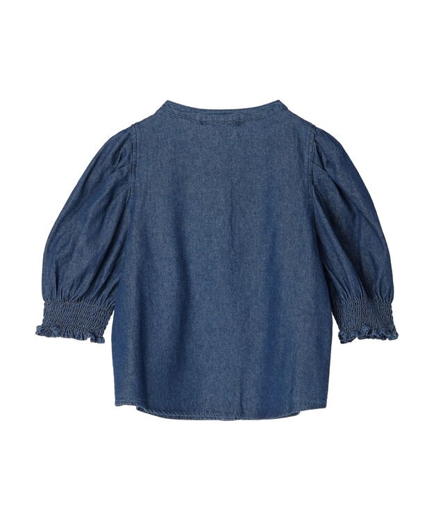 Green Parks ・ＳＵＧＡＲ　ＳＰＯＯＮ　デニムパフブラウス Blue