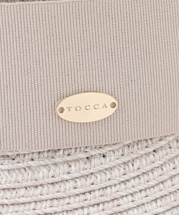 TOCCA 【サイズ調整可】HALF BRIM RIBBON HAT ブレードハット グレージュ系