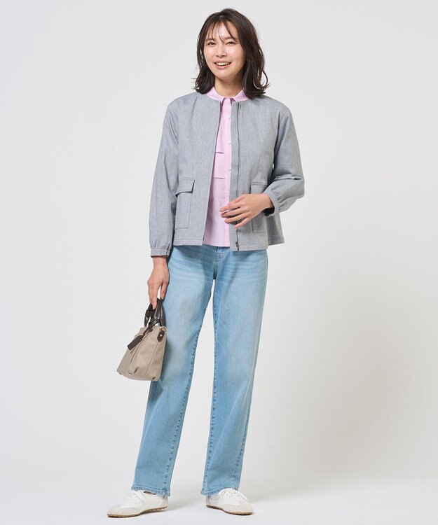 J.PRESS LADIES 【WEB限定カラーあり】COTTON TEX ブラウス ピンク系