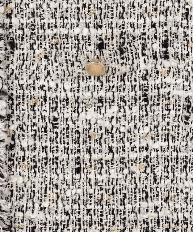 自由区 ラメキャンディーツイード ジレ モノトーン