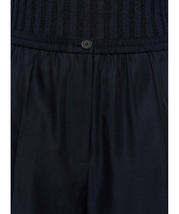 JOSEPH ソフトコットンシルク　イージートラウザーズ Navy