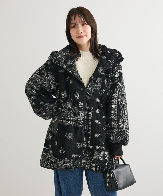 Green Parks ■ＥＳＣＡＲ　ペイズリーボアフードコート Black