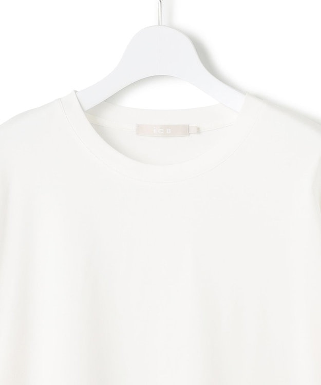 ICB L 【マシンウォッシャブル可】シンプルジャージー ロングスリーブTシャツ オフホワイト系