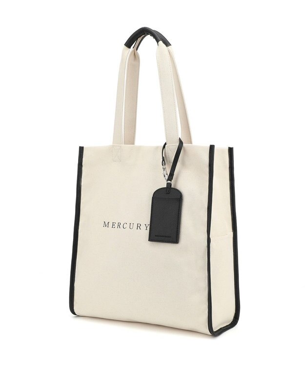 style code 【MERCURYDUO/マーキュリーデュオ】カードケース付　キャンバストートバッグ 推し活バッグ ブラック