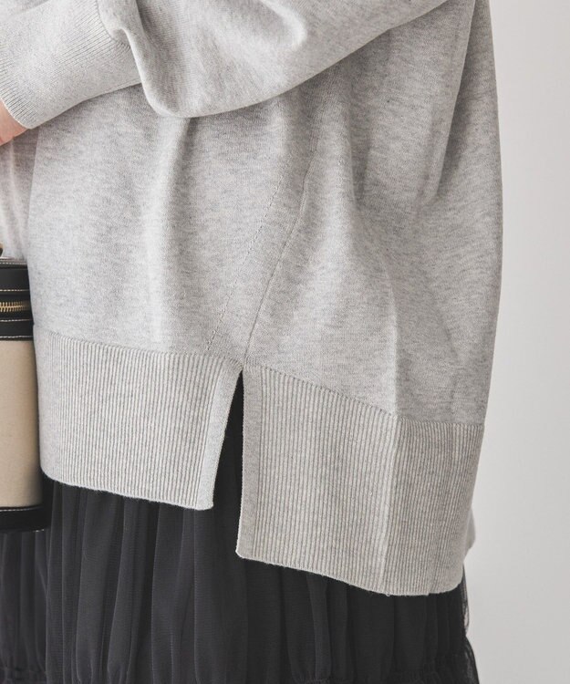 AMERICAN HOLIC 前振りロングニットプルオーバー Light Gray Mixture