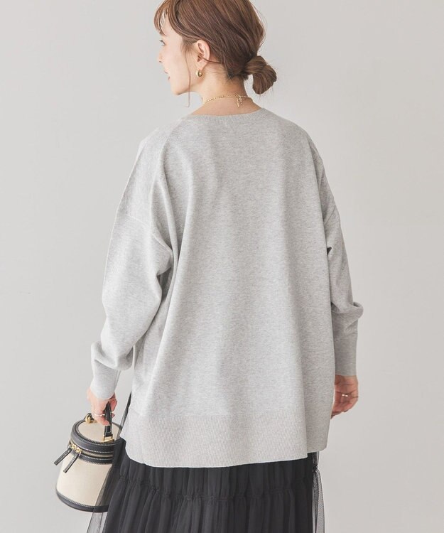 AMERICAN HOLIC 前振りロングニットプルオーバー Light Gray Mixture