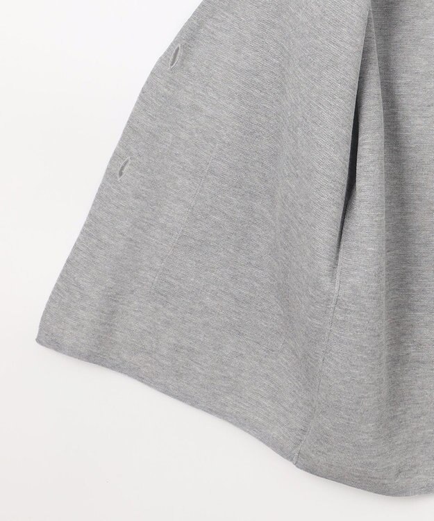 J.PRESS LADIES Vis/Peスパーク ハーフスリーブ ニットジャケット グレー系