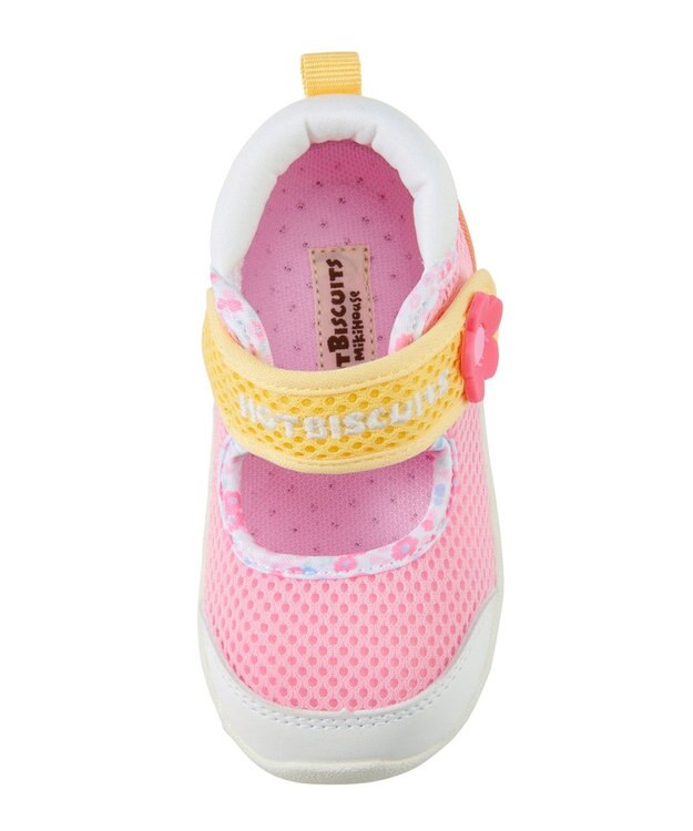 MIKI HOUSE HOT BISCUITS 【14-15.5cm】 ワンストラップ風 ダブルラッセル セカンドベビーシューズ マルチカラー