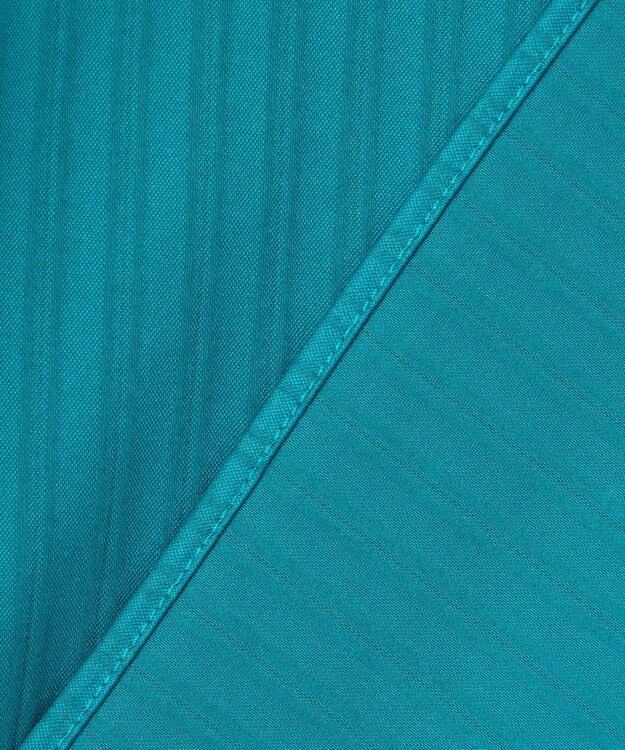 自由区 L 【洗える】ストレッチシャーティング 5分袖 フレアスリーブブラウス ブルー系1