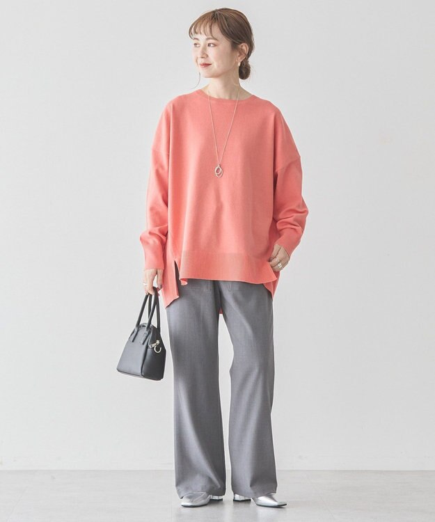 AMERICAN HOLIC 前振りロングニットプルオーバー Pink