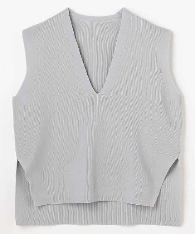 ANY Vネックニットベスト ライトグレー