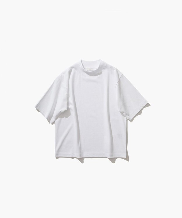 ATON DRY COTTON JERSEY | モックネックTシャツ WHITE