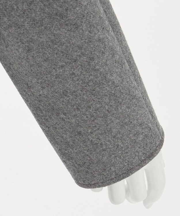 23区 【エステータ】ウールツイルジャージー スリットネック ブラウス グレー