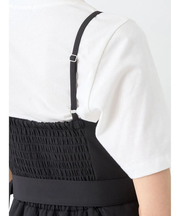 earth music&ecology ダブルジップキャミドレ Black