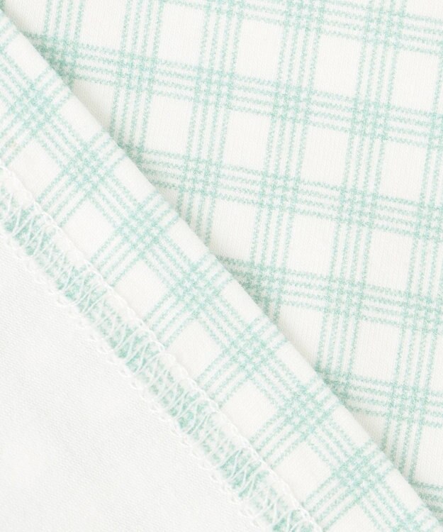 組曲 KIDS 【80-100㎝】シャーリングチェック トップス ミント系5