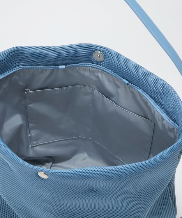 TOPKAPI 【Breath TOPKAPI】メッシュ 2way ビッグ ワンハンドル ショルダーバッグ ブルーグレー