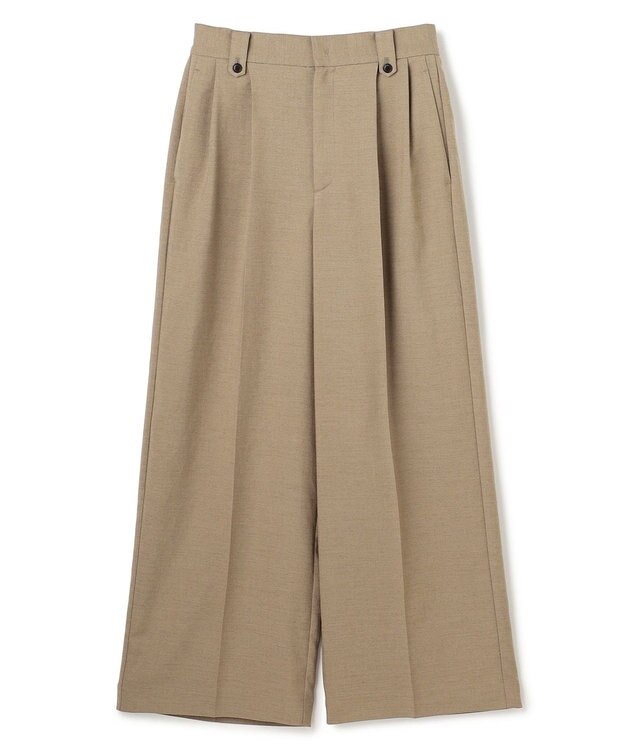 UNFILO 【セットアップ着用可】TENNEN TOUCH タックワイドパンツ カーキ