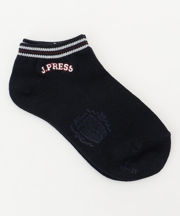 J.PRESS KIDS 【19-26cm】刺繍ソックス ネイビー系