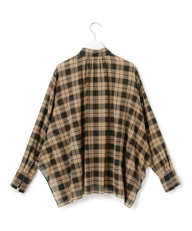 23区 S 【WEB&一部店舗限定】シアーコットン チェック シャツ ブラックチェック