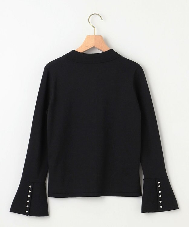 組曲 S フレアスリーブニットポロ ブラック系