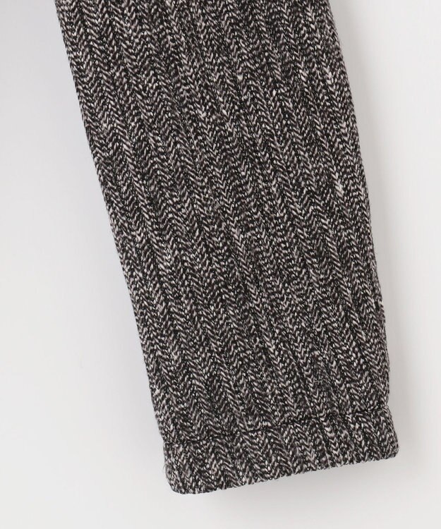 JOSEPH ABBOUD 【キングサイズ・軽量/ストレッチ/イージーケア】ツィーディーフリース ジャケット ブラック系