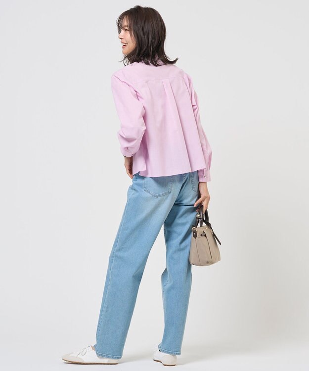 J.PRESS LADIES 【WEB限定カラーあり】COTTON TEX ブラウス ピンク系