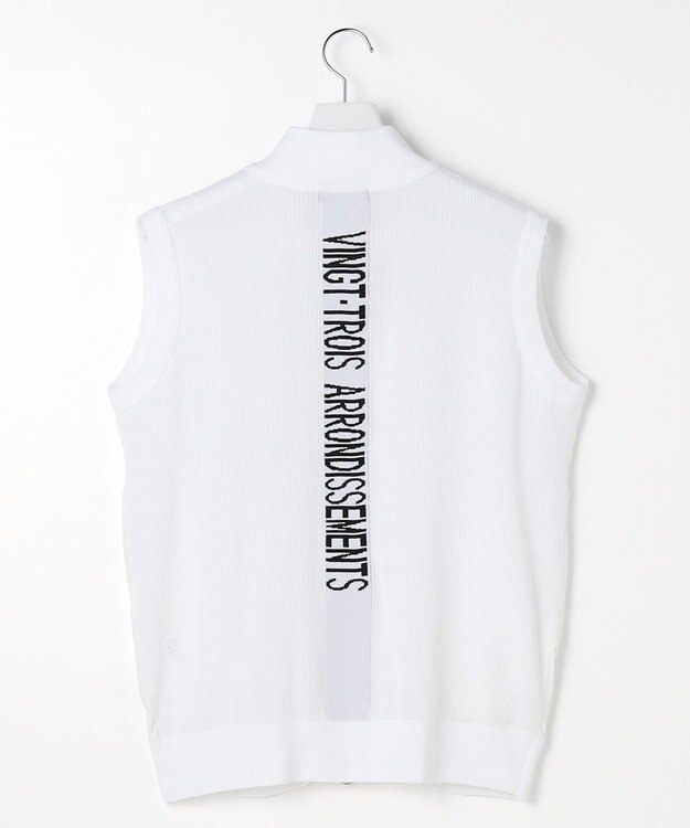 23区GOLF 【MEN】ニットコンビベスト ストレッチ レイヤードにおすすめ ホワイト系