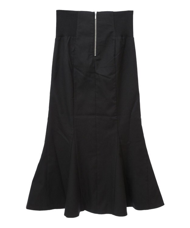 earth music&ecology サイドリブバックレースアップスカート Black