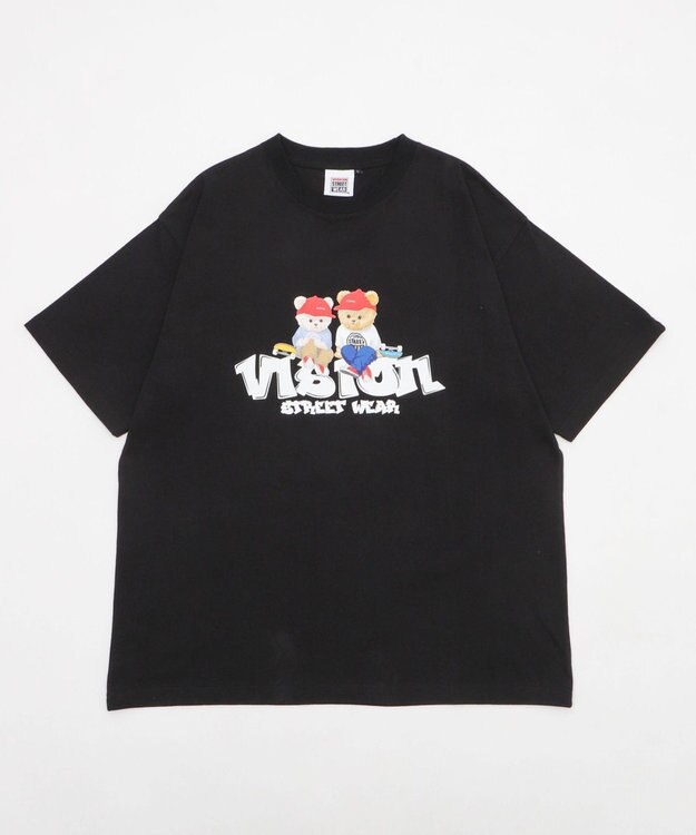 WEGO 【ユニセックス着用ITEM/MLサイズ展開】別注VISIONベアグラフィックT（SS） ブラック