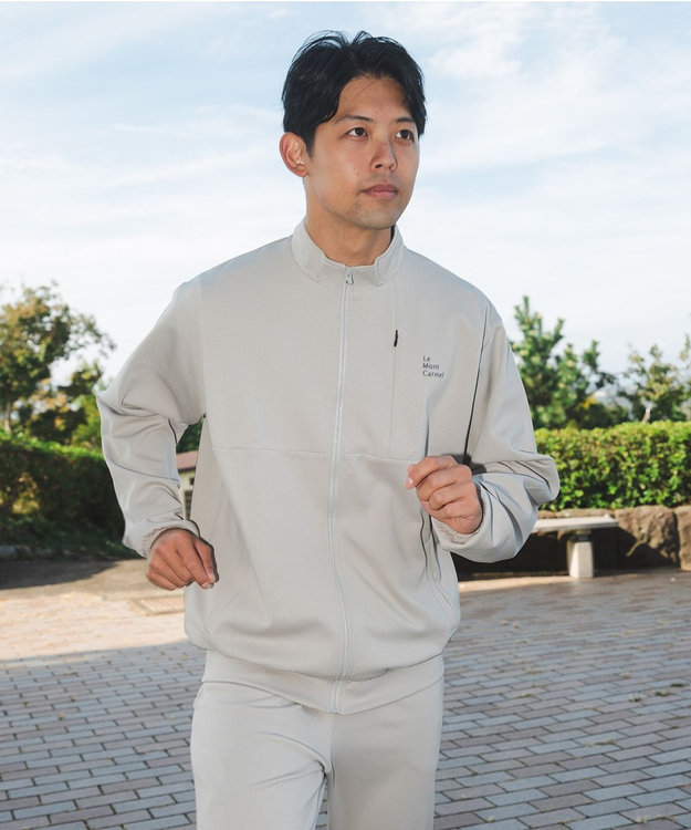 SHARE PARK MENS 【UVカット・吸水速乾・ストレッチ・軽量・アンチピリング 】ダンボールトラックジャケット（L・XLサイズ） ベージュ系