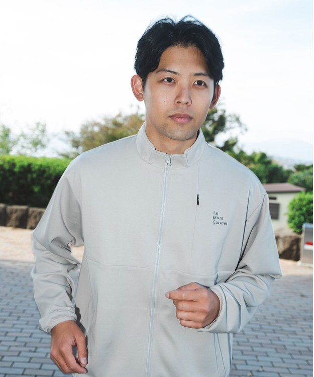 SHARE PARK MENS 【UVカット・吸水速乾・ストレッチ・軽量・アンチピリング 】ダンボールトラックジャケット（L・XLサイズ） ベージュ系