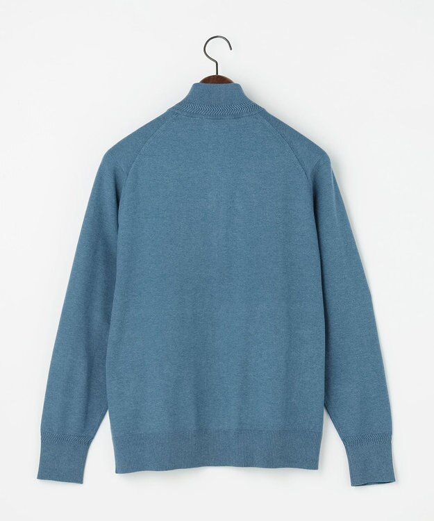 JOSEPH ABBOUD 【チクチクしない/イージーケア/3シーズン対応/サスティナブル】SNOWY  スタンドジップカーディガン ターコイズブルー系