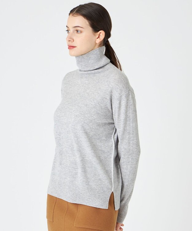 BEIGE， RIGNY / タートルネックニット L.Gray×Off Line