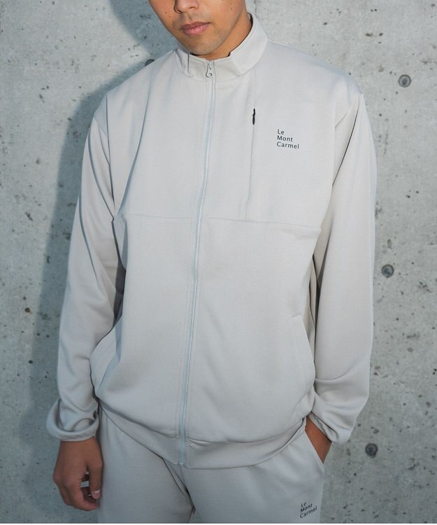 SHARE PARK MENS 【UVカット・吸水速乾・ストレッチ・軽量・アンチピリング 】ダンボールトラックジャケット（L・XLサイズ） ベージュ系