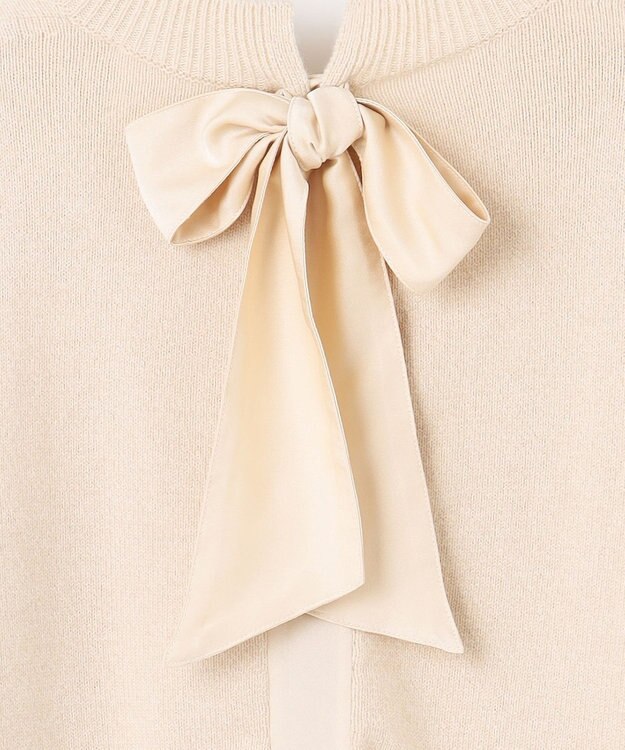 自由区 【カトリエムブーケ】Soyeux touche バックリボンプルオーバーニット エクリュ