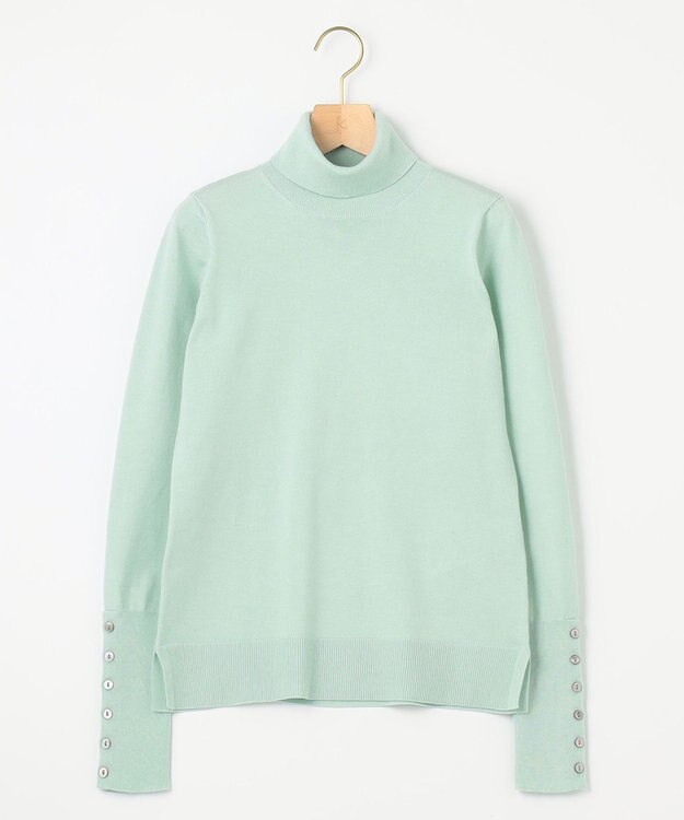 組曲 ルーズフィットタートル ニット グリーン系