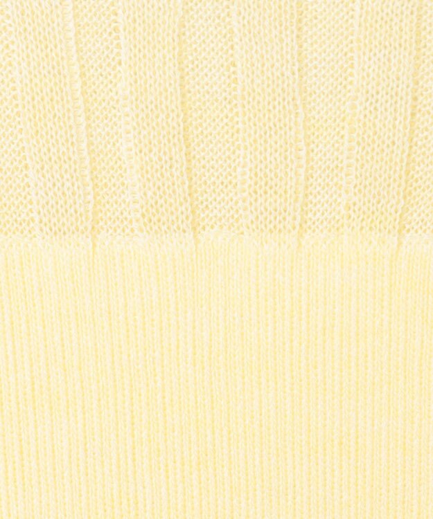 uncrave シアーニット コンビトップス クリームイエロー