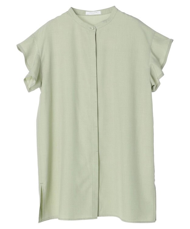 Green Parks 接触冷感　比翼シャツチュニック Light Green