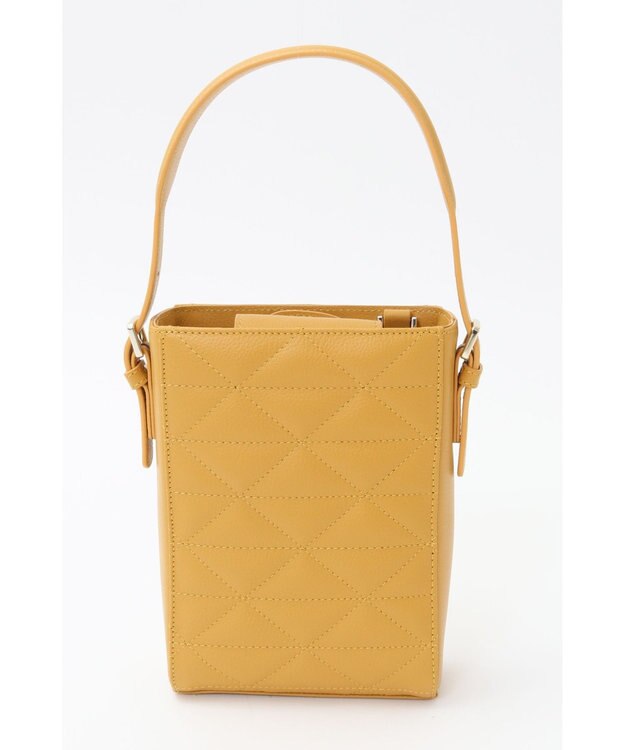 DAKS CARAエンボスレザースクエアハンドバッグ オレンジ